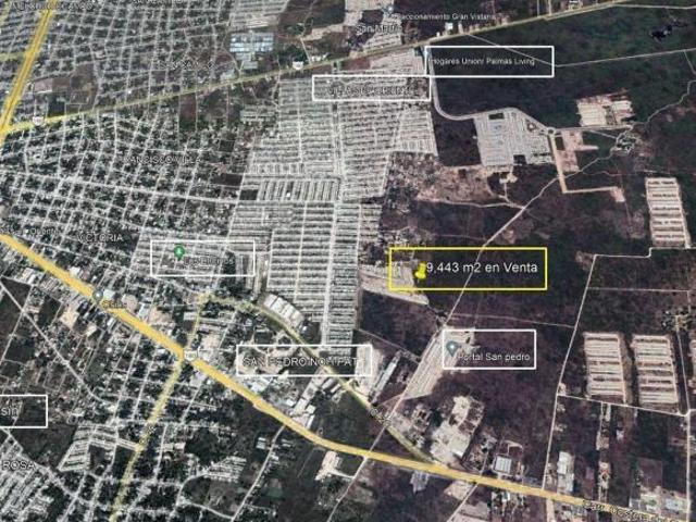 SE VENDE TERRENO DE 9,443 m2 EN KANASÍN, RODEADO DE VIVIENDAS