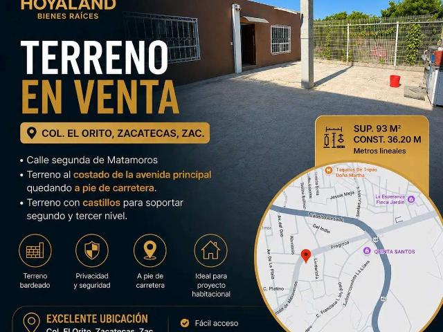Se vende terreno en comunidad el orito Zacatecas zac