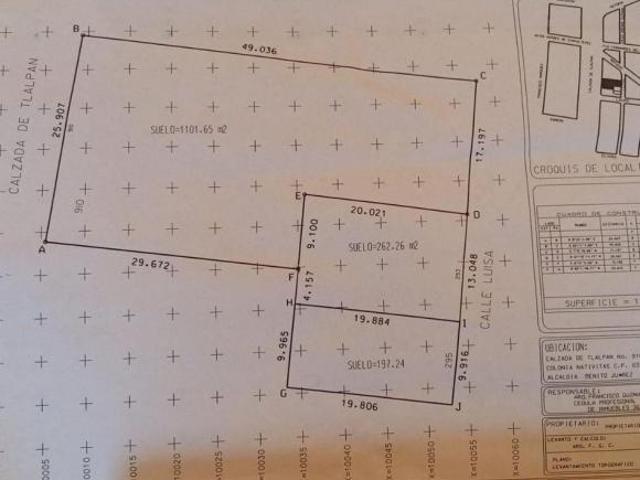 SE VENDE COMO TERRENO IDEAL PARA CONSTRUIR EDIFICIO NATIVITAS BENITO JUAREZ