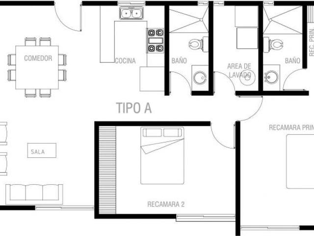 Se vende Departamento 2 Recamaras 105 mts2, en Mariano Otero en Tequis