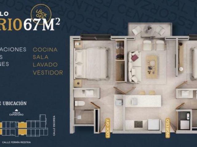 Se Vende departamento Central Escorza col Moderna
