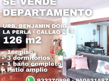 Se vende departamento Perla Alta Callao Benjamin Doig 126 m2 1er piso