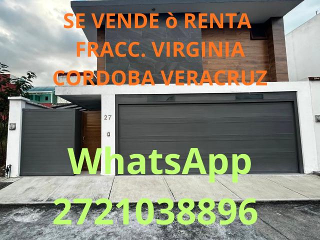 SE VENDE ò RENTA $20,400 ~ CASA EN FRACCIONAMIENTO VIRGINIA Córdoba Veracruz