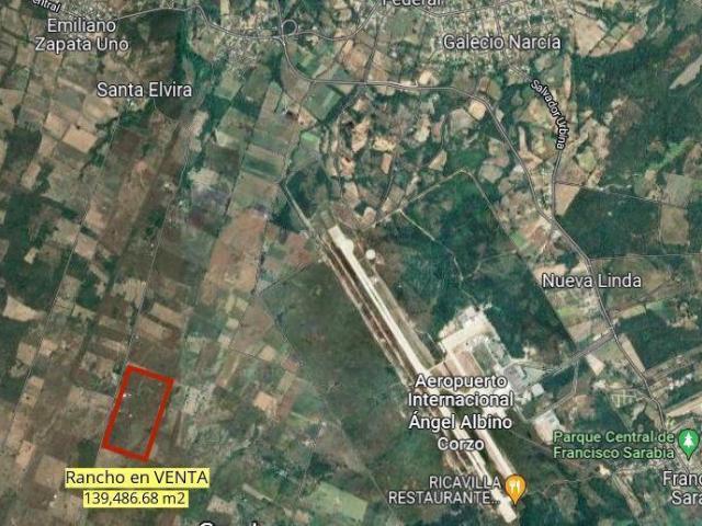 Se vende rancho de 13 hect?reas muy cerca del Aeropuerto Internacional