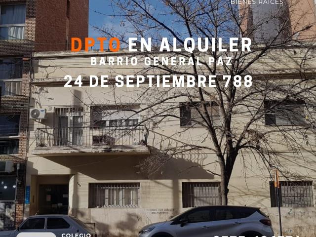 SE ALQUILA DEPTO 2 1/2 DORM / 24 SE SEPTIEMBRE 788 B GENERAL PAZ