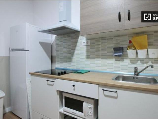 Se alquila habitación moderna en apartamento de 6 habitaciones en el Raval