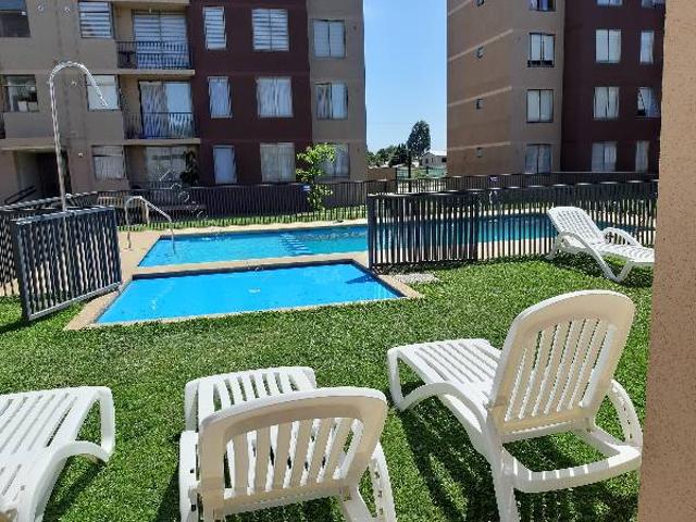 Se arrienda acogedor depto. amoblado condominio quillayes