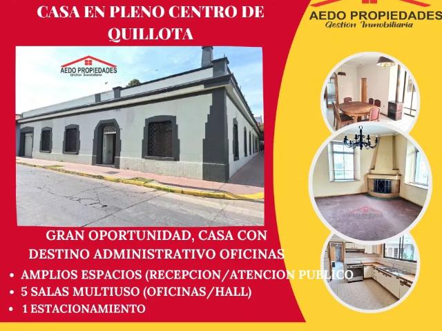 Se Arrienda Casa Con Destino Administrativo, Centro Quillota
