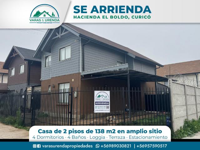 Se Arrienda casa en Hacienda el Boldo – Curicó