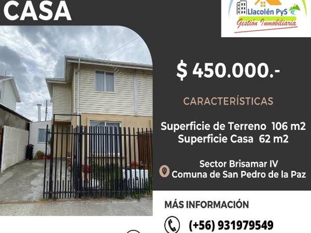 Se arrienda casa en San Pedro de la Paz