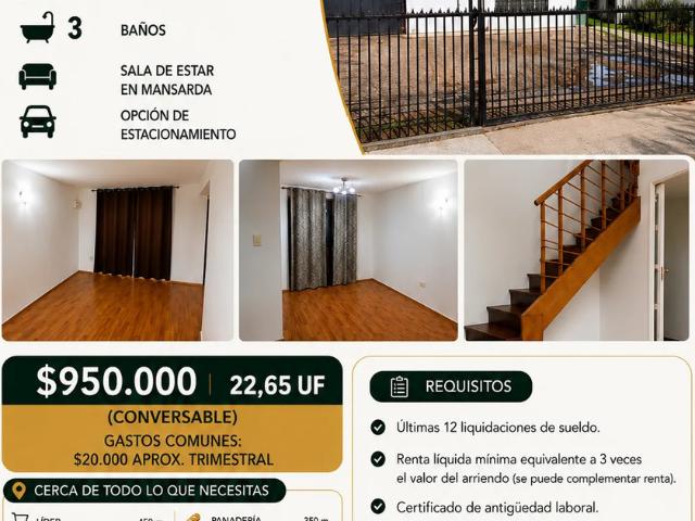 Se arrienda casa en ñuñoa, cómoda y familiar