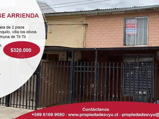 Se arrienda comoda casa en la comuna de TilTil