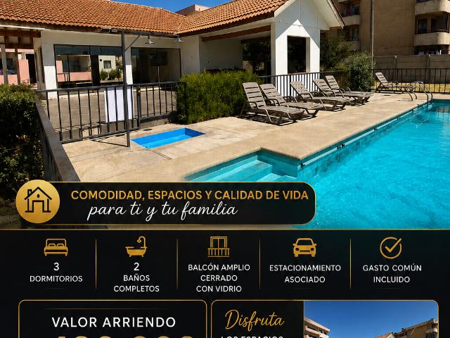 Se arrienda depto 3d/2b en parque italia etapa i, quilpué