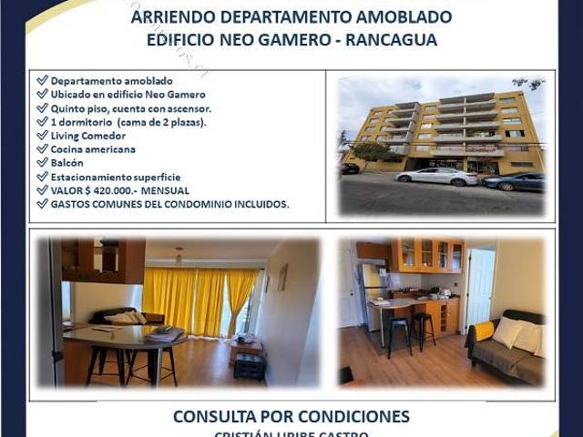 SE ARRIENDA DEPARTAMENTO AMOBLADO
