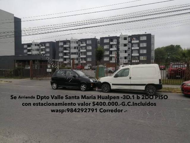 Se Arrienda Dpto.Valle Santa Maria
