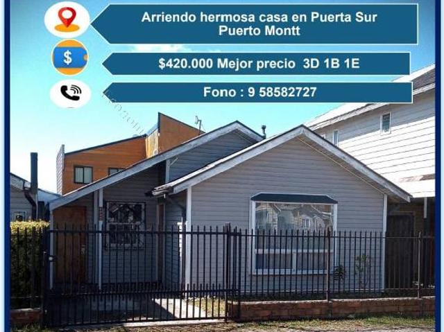 Se arrienda hermosa casa en Puerta Sur en Puerto Montt