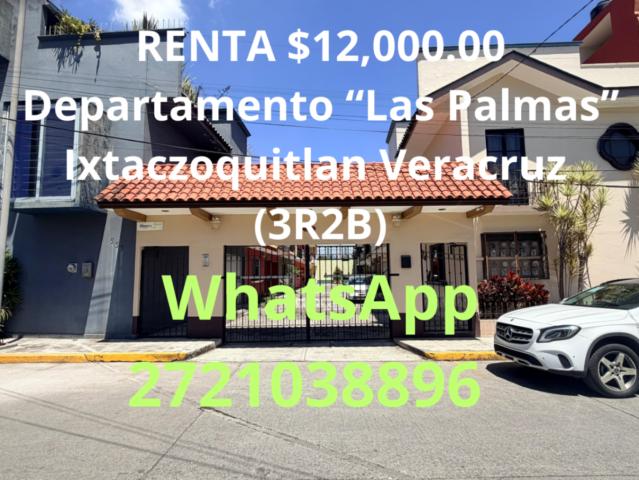 SE RENTA $12,000.00 Departamento 104 “Las Palmas” Ixtaczoquitlan Veracruz 3R2B