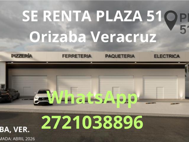 RENTA Local No 3 145.85 m² “PLAZA COMERCIAL 51” Orizaba Veracruz