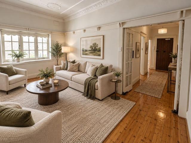 Sensational Two Bedroom Art Deco Apartment Plus Sunroom Overlooking Leafy Outlook