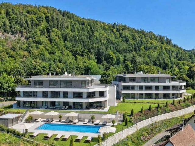 Seeblick Gartenwohnung mit Infinity Pool am Wörthersee