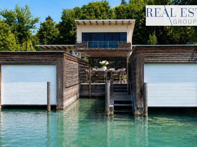SEEHAUS MARINA mit Steg, E Boot mit Zulassung und direktem Wörtherseezugang