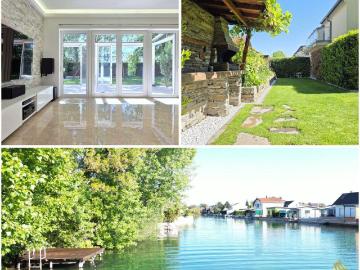 Haus am See Wohnen wie im Urlaub privater Badesteg Eigengrund Sackgasse