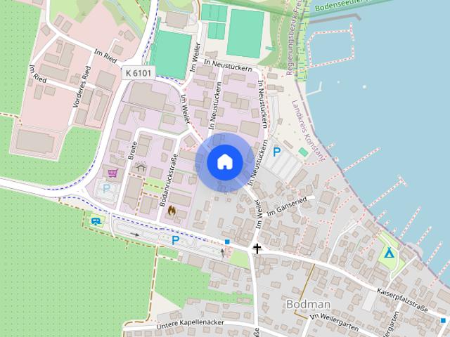 Seesicht satt, sofort frei: 4,5 Zi Whg in 4 Fam.Haus, EBK, großer Balkon, riesiger Keller, Garage
