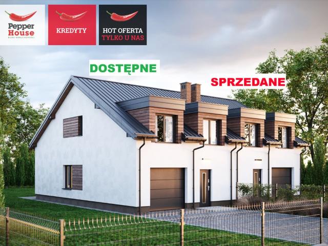 Segment lewy domu bliźniaczego w Baninie, 128,55 m2, garaż