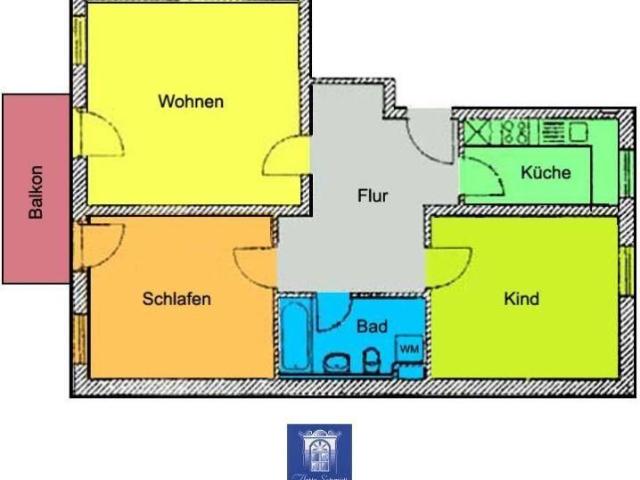 Sehenswerte Wohnung mit schönem Balkon und Blick ins Grüne!