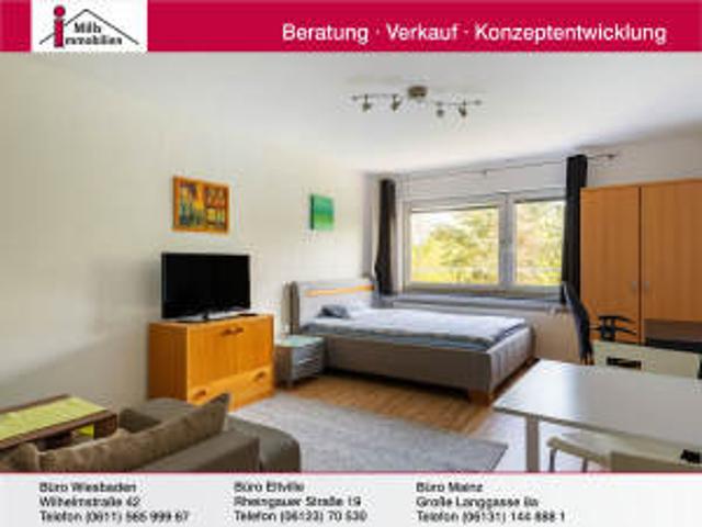 Sehr gepflegte 1 ZKB Apartment mit Blick ins Grüne in naturnaher Lage von Mainz Oberstadt