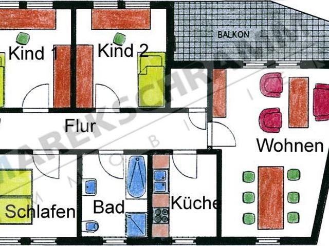 sehr schöne 4 Zimmerwohnung in bester Innenstadtlage von Ilmenau mit Südbalkon