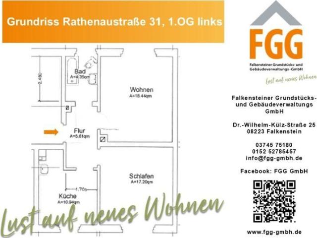 Sehr schöne 2 Raum Wohnung