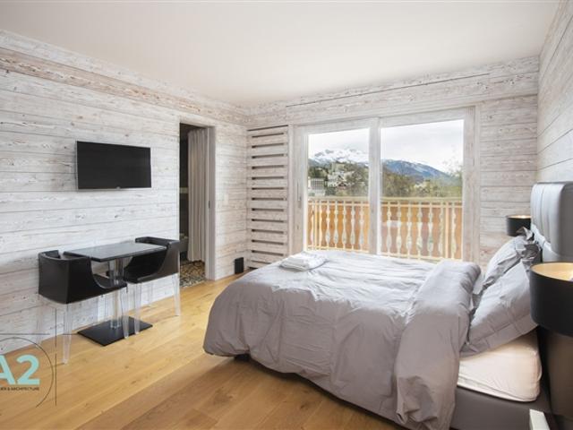Sehr schönes Studio mitten im Zentrum von Crans mit Blick auf die Berge