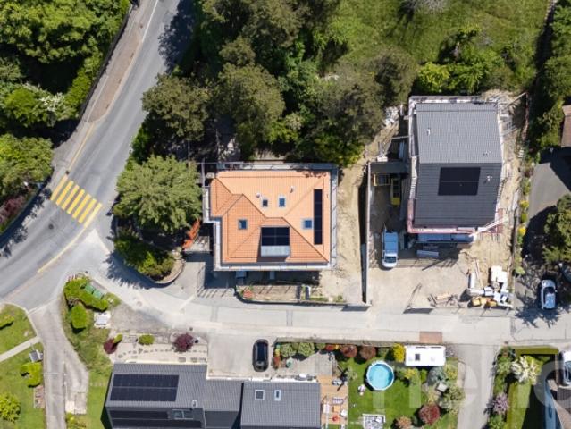 Seltene Gelegenheit neues Doppelhaus bereit zur Auslieferung, Blick auf die Alpen