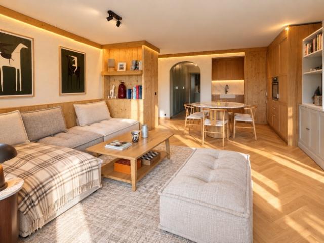 SELTENER 3,5 ZIMMER LILA SKI IN / SKI OUT MIT PANORAMABLICK AUF DIE ALPE – CRANS MONTANA