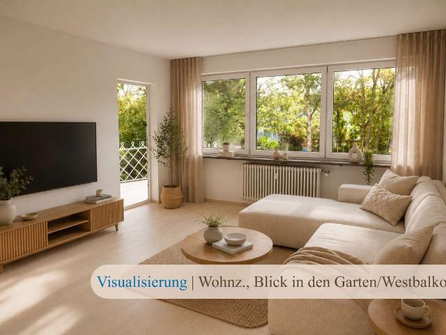 Seltenheit: 3 Zimmerwohnung mit Gartenoase in ruhiger Bestlage, sonnig, saniert in 2014