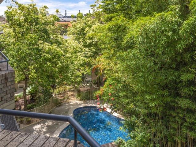 Serviced Unit with Private, Tranquil, Leafy, Green View of the Pool Bougainvillea, Strata Titled
