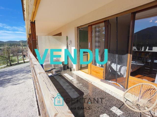 Séranon – Logis du Pin – Appartement T1 bis de 35 m² avec balcon plein sud, cave et parking, dans une résidence sécurisée