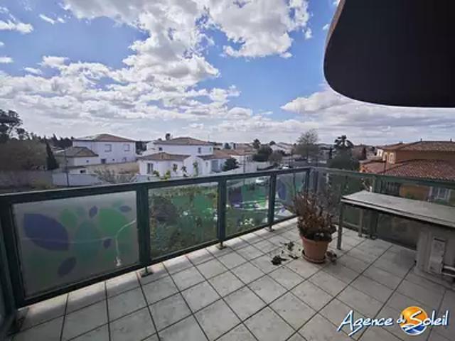 Sérignan 34410 Achat / Vente appartement 3 pièces t3 au dernier étage