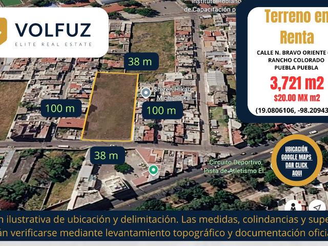 Serie de Terrenos en Renta Para Uso Comercial en Rancho Colorado San Felipe Hueyotlipan
