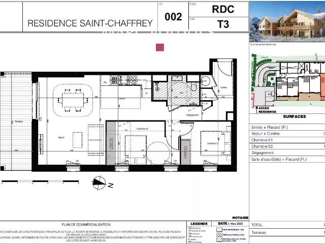 SERRE CHEVALIER appartement neuf 3 pièces avec terrasse 71m² La Salle les Alpes