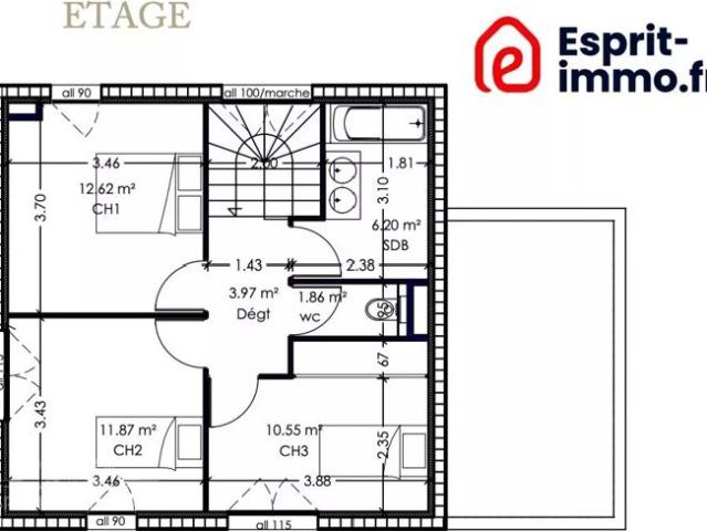 Seyssel centre, Villa 94 m² habitables avec garage