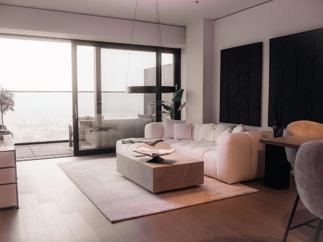 Skyview 110 meters Tower Living Fully furnished Gym & Sauna, Frankfurt Amsterdam Apartments for Rent