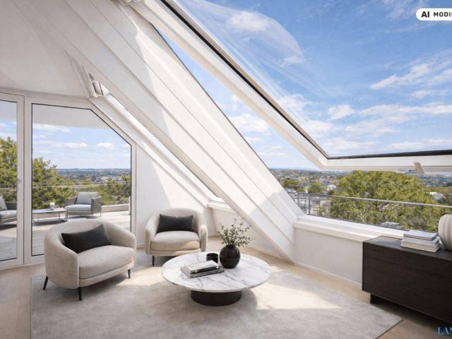Skyline inklusive – exklusive Wohnung mit traumhafter Dachterrasse
