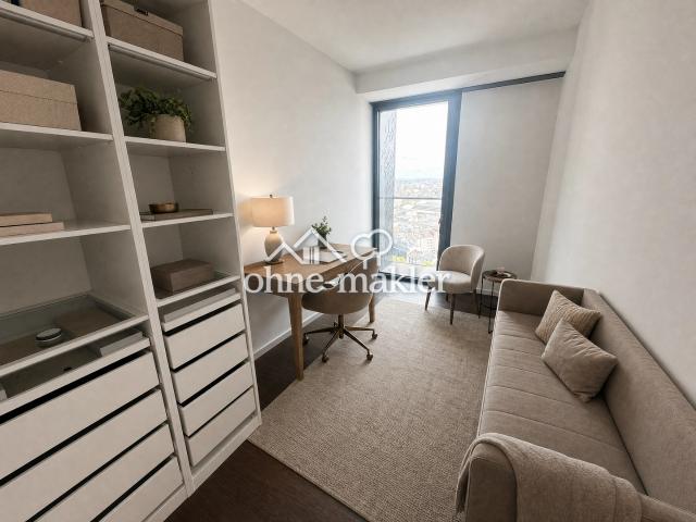 Skyline Living voll möblierte 4 Zimmer Residenz mit Balkon, Concierge & Stellplatz