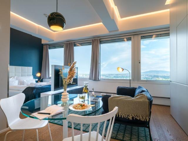 Skyline Studio Living: Smart Design with Breathtaking Views over Vienna, Vienna Amsterdam Apartments for Rent
