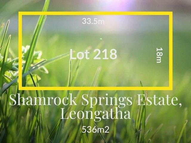 SHAMROCK SPRINGS STAGE 1B NOW SELLING