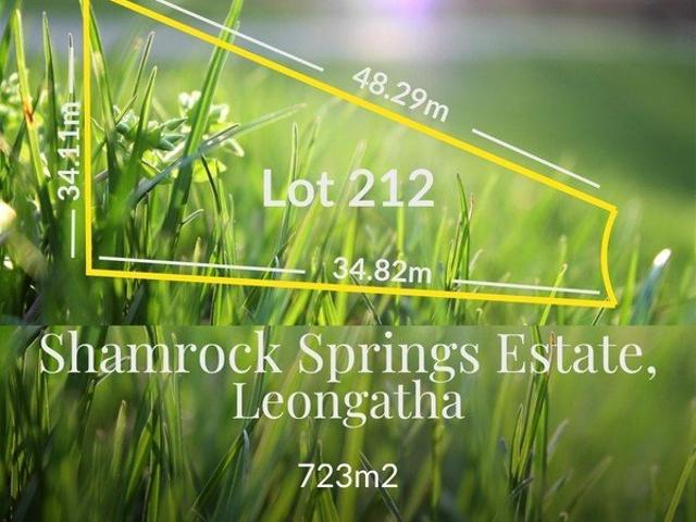 SHAMROCK SPRINGS STAGE 1B NOW SELLING