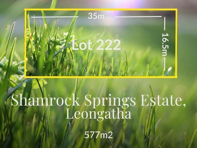 SHAMROCK SPRINGS STAGE 1B NOW SELLING