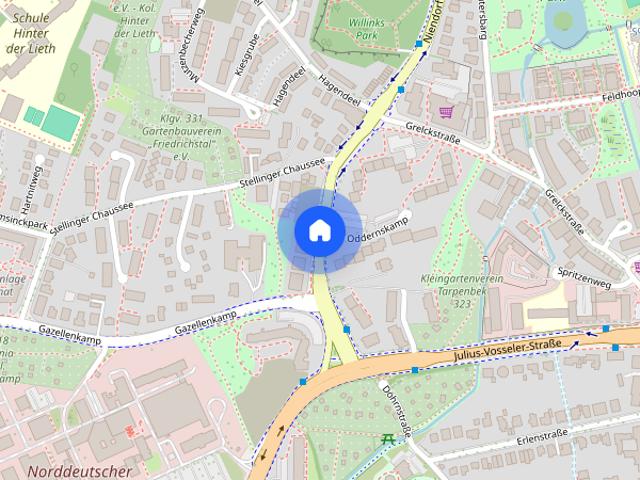 Singlewohnung zur Miete in Hamburg Lokstedt Wentzel Dr